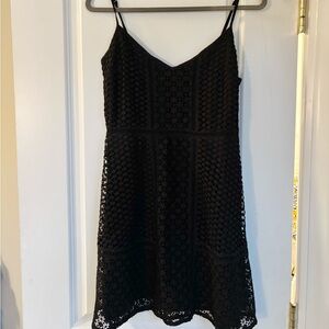 Abercrombie & Fitch Black Crochet Mini Dress